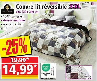 couvre-lit réversible