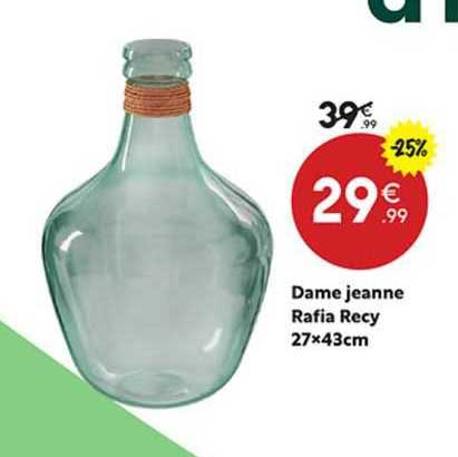 dame jeanne rafia recy 27 x 43 cm