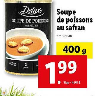 deluxe soupe de poissons au safran