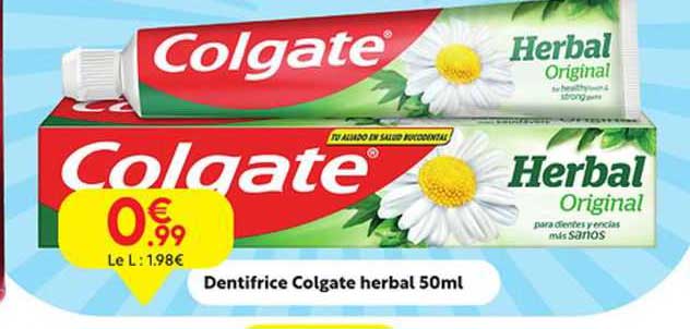 dentifrice colgate herbal 50 ml