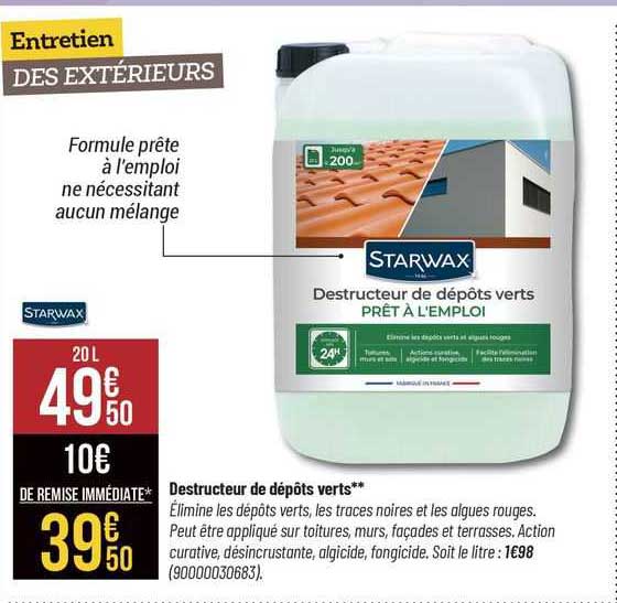 destructeur de dépôts verts starwax