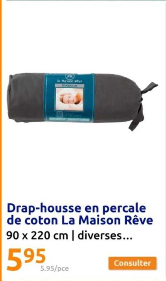 drap-housse en percale de coton la maison rêve