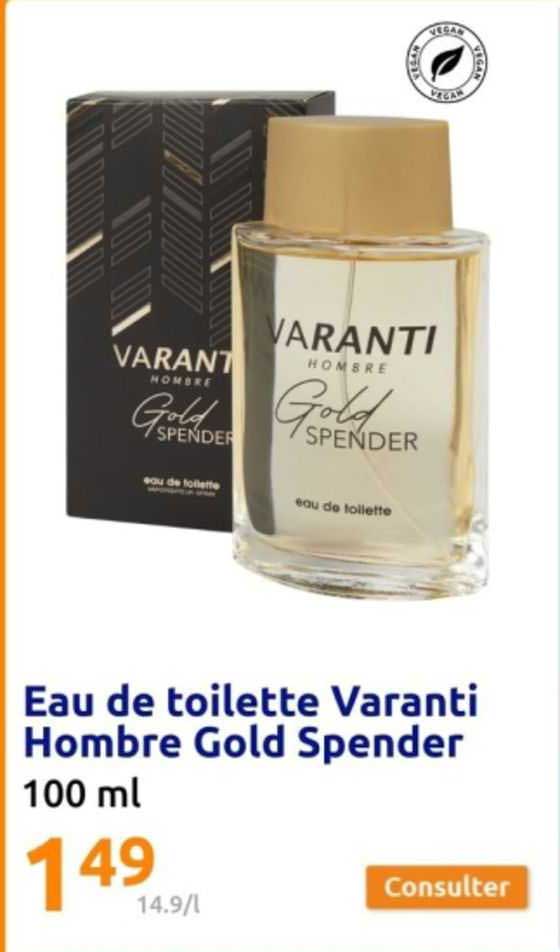 Eau De Toilette Varanti Hombre Gold Spender