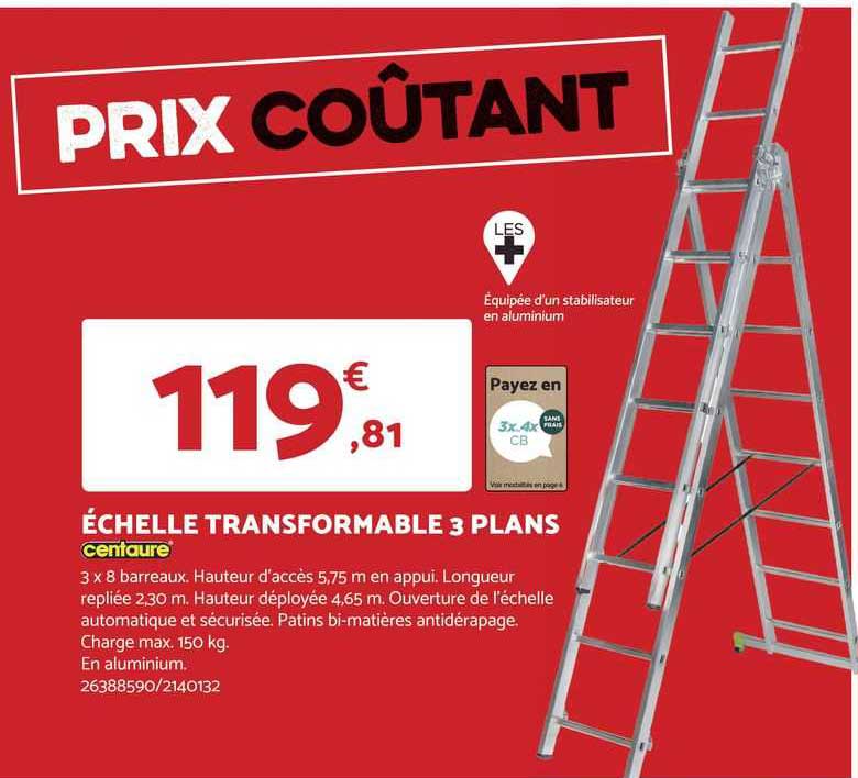 échelle transformable 3 plans