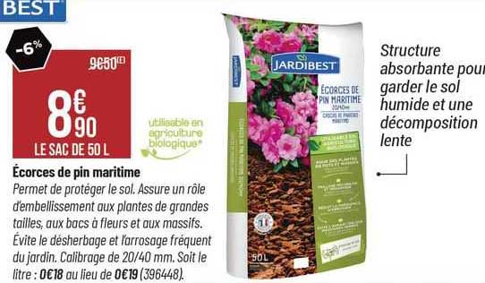 écorces de pin maritime jardibest