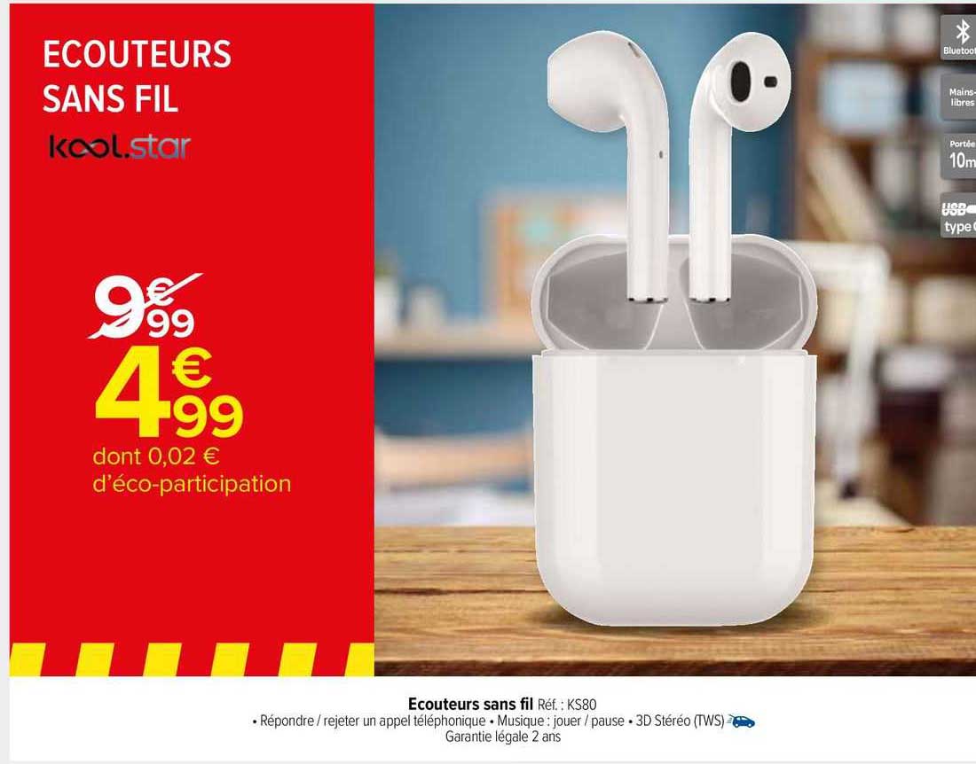 ecouteurs sans-fil koolstar