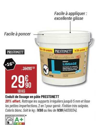 Enduit De Lissage En Pâte Prestonett
