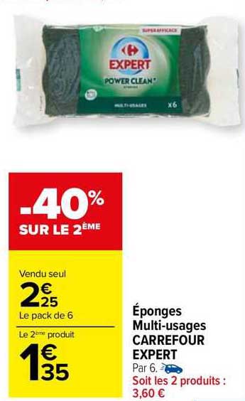 éponges multi-usages carrefour expert