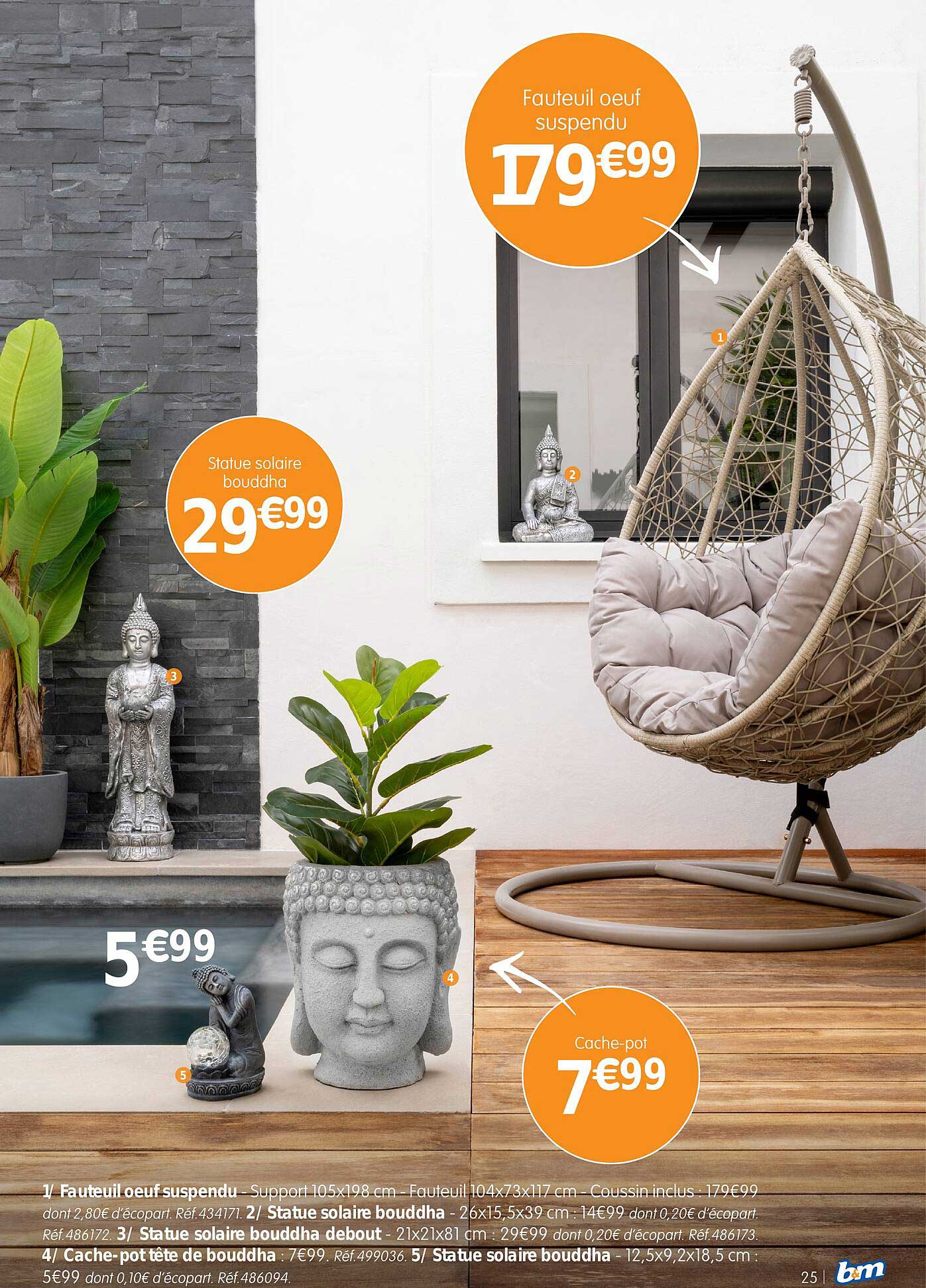 Fauteuil œuf Suspendu, Statue Solaire Bouddha, Statue Solaire Bouddha Debout, Cache-pot Tête De Bouddha, Statue Solaire Bouddha