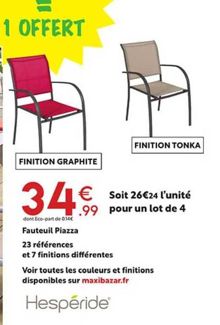 fauteuil piazza 23 référence et 7 finitions différentes hespéride