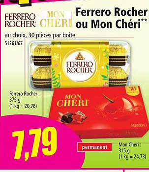 ferrero rocher ou mon chéri