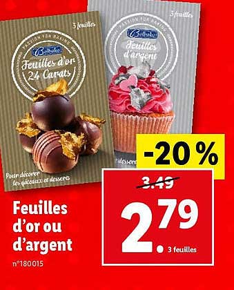 feuilles d'or ou d'argent