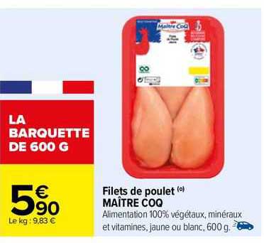 filets de poulet maître coq