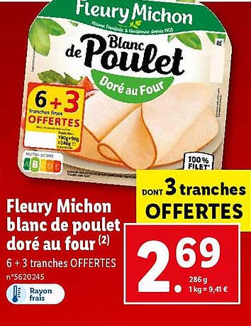 fleury michon blanc de poulet doré au four