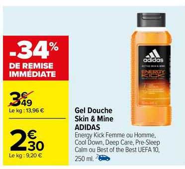 gel douche skin & mine adidas
