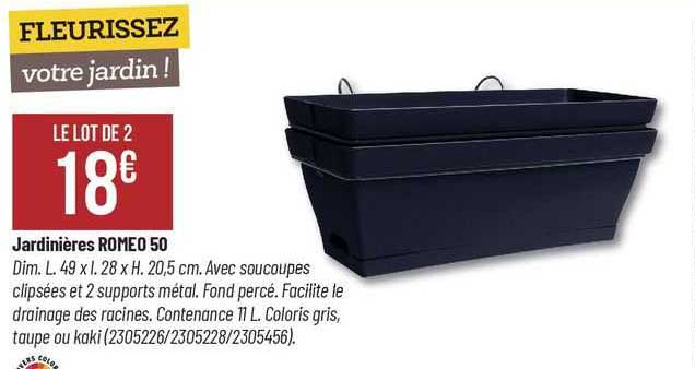 jardinières romeo 50