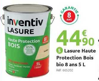 lasure haute protection bois bio 8 ans 5 l inventiv