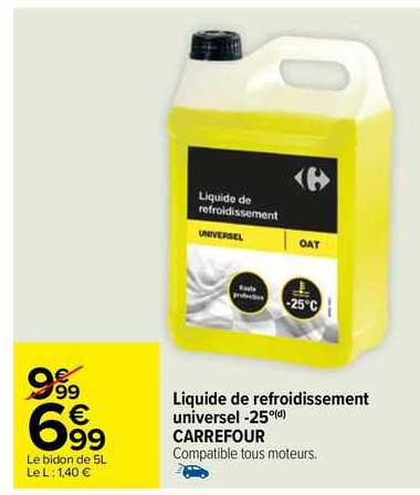 Liquide De Refroidissement Universel -25 Carrefour