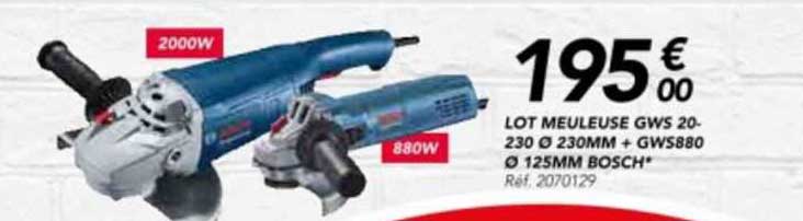 lot meuleuse gws 20- 230 ø 230 mm + gws880 ø 125 mm bosch