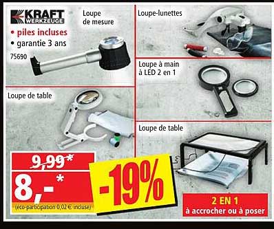 loupe de mesure, loupe-lunettes, loupe de table, loupe à main à led 2 en 1, loupe de table kraft werkzeuge