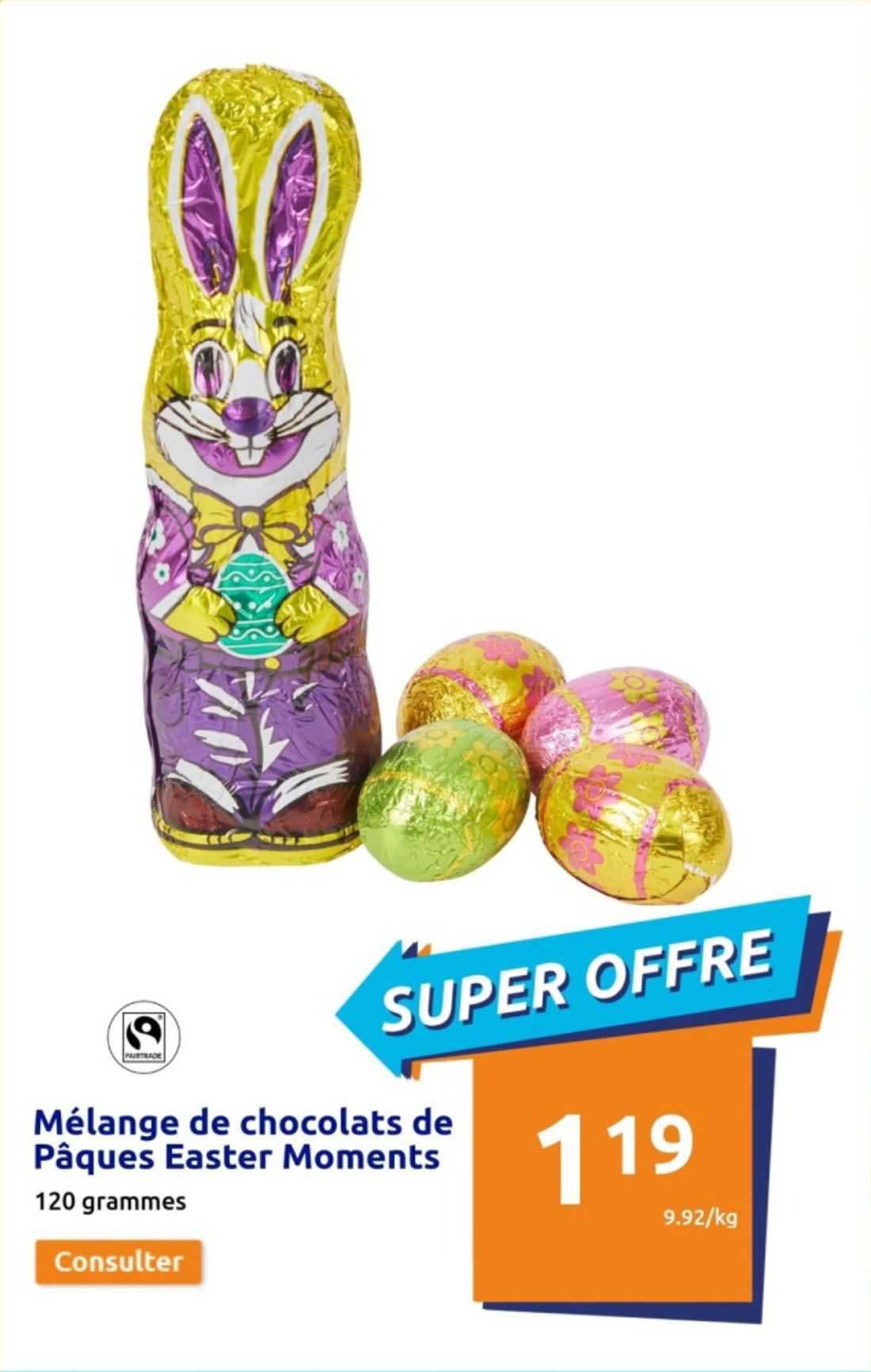 mélange de chocolats de pâques easter moments