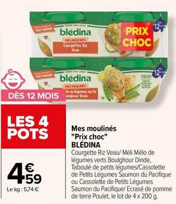 mes moulinés "prix choc" blédina