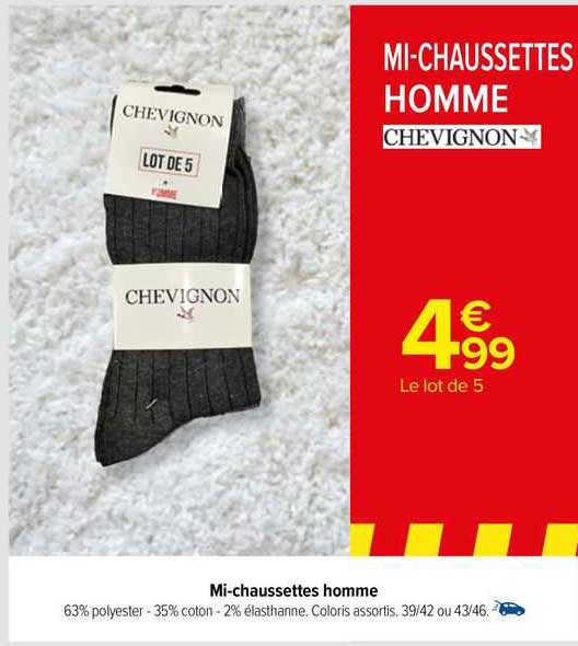 mi-chaussettes homme chevignon