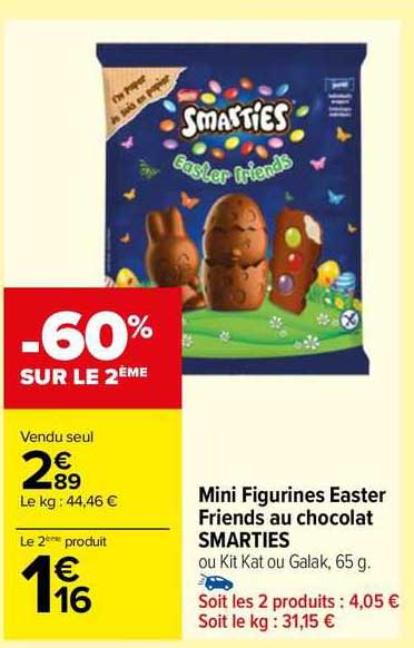 Mini Figurines Easter Friends Au Chocolat Smarties