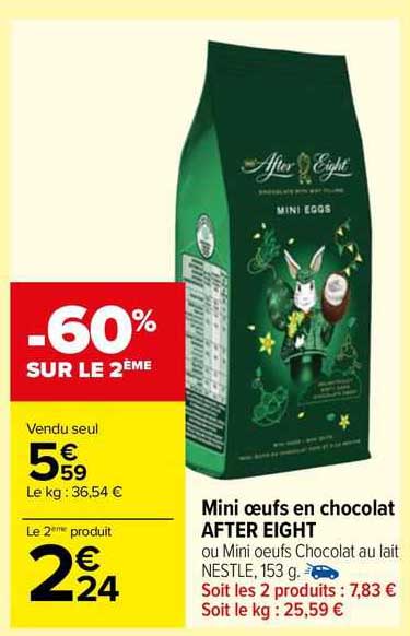 mini œufs en chocolat after eight