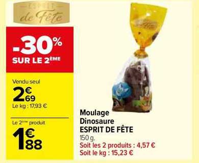 moulage dinosaure esprit de fête 150g