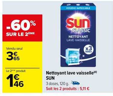 nettoyant lave vaisselle sun