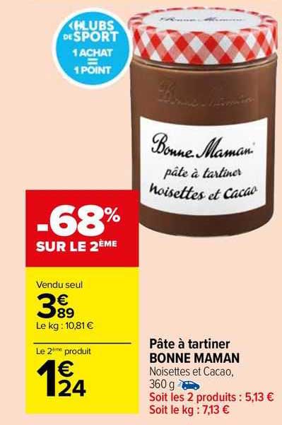 pâte à tartiner bonne maman