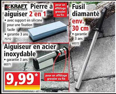 pierre à aiguiser 2 en 1 kraft werkzeuge