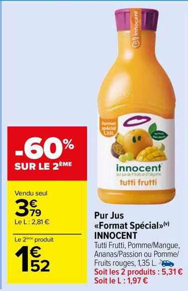 pur jus "format spécial" innocent
