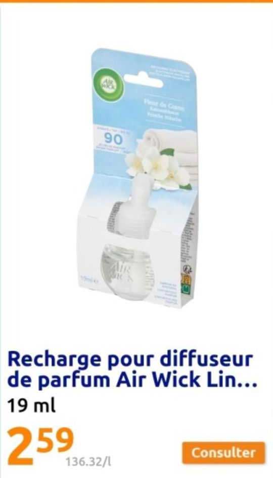 recharge pour diffuseur de parfum air wick lin...