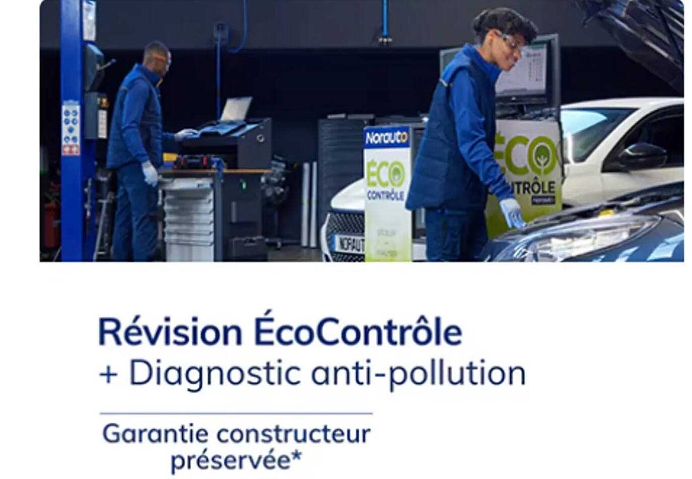 révision écoContrôle + diagnostic anti-pollution