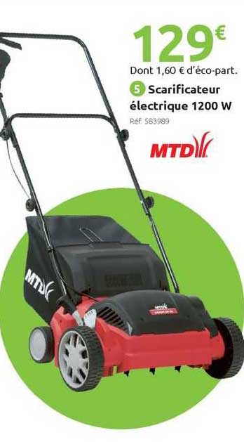 scarificateur électrique 1200 w mtd