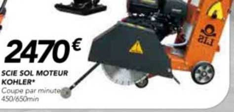 scie sol moteur kohler