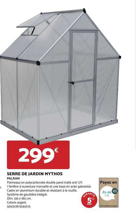 serre de jardin mythos palram