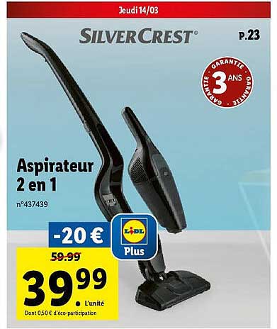 Silvercrest Aspirateur 2 En 1