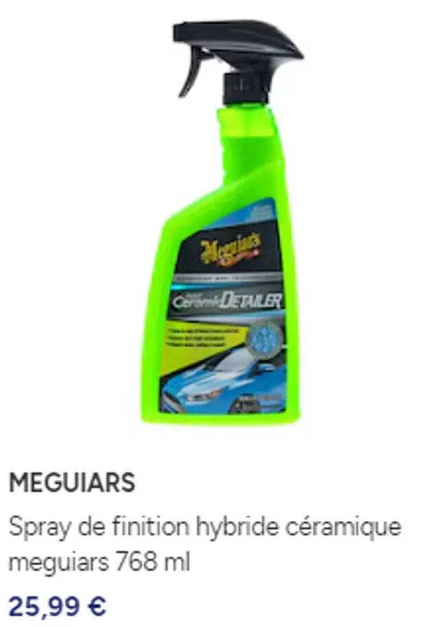 spray de finition hybride céramique meguiars 768 ml