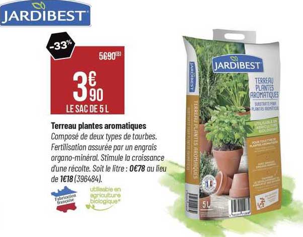 terreau plantes aromatiques jardibest