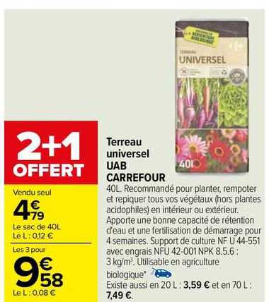 terreau universel uab carrefour