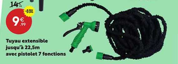 tuyau extensible jusqu'à 22,5m avec pistolet 7 fonctions