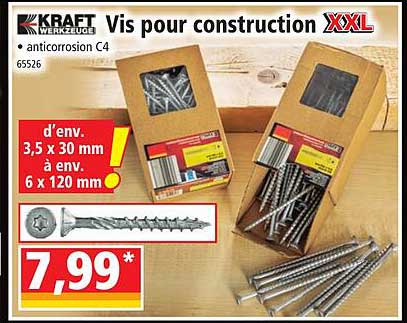 vis pour construction xxl kraft werkzeuge
