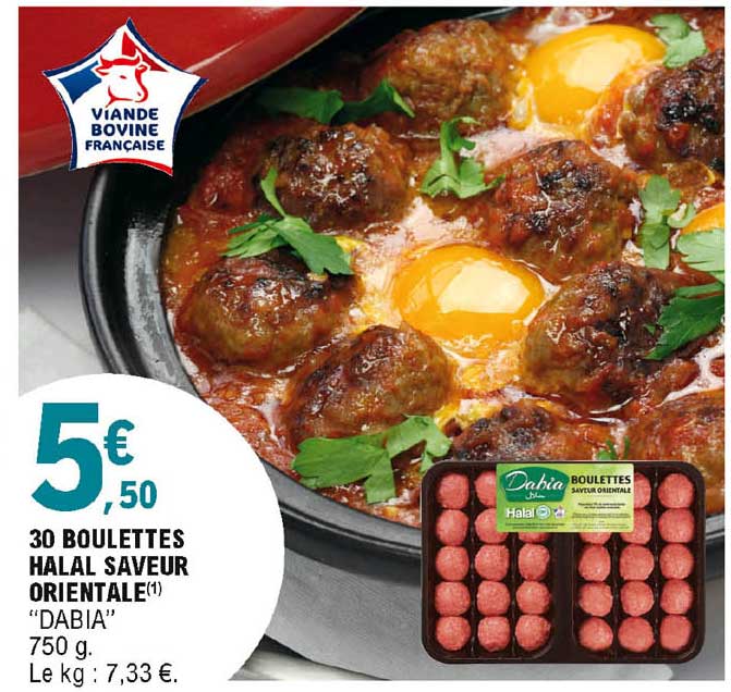 30 Boulettes Halal Saveur Oriental "dabia"