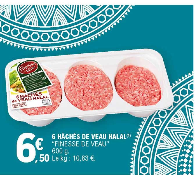 6 Hachés De Veau Halal "finesse De Veau"