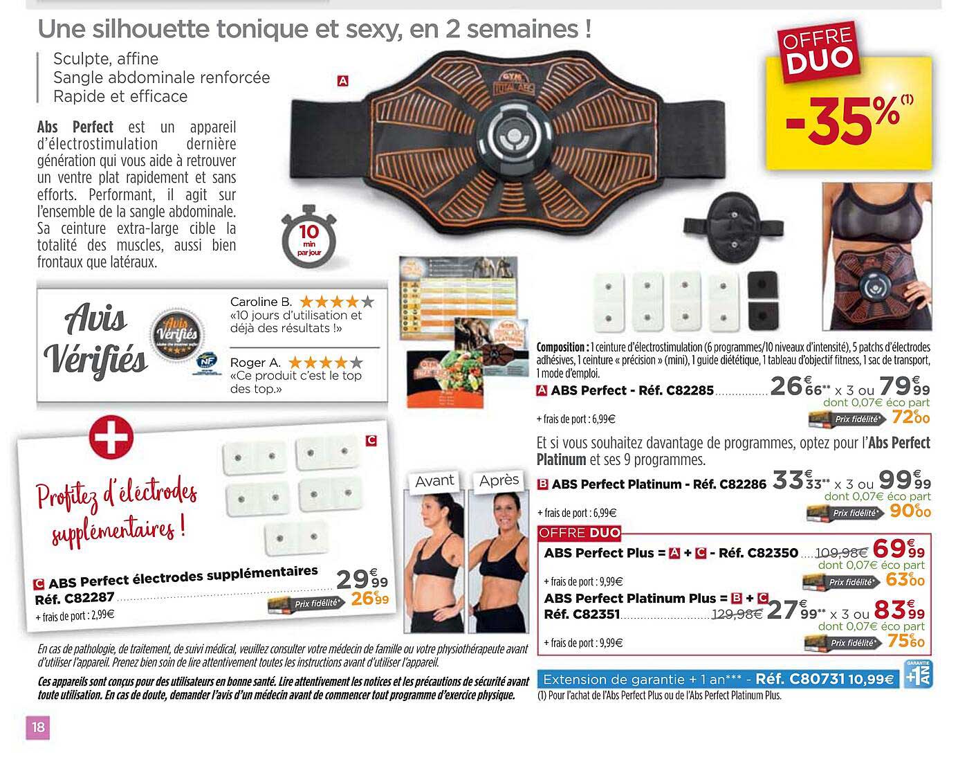 abs perfect électrodes supplémentaires