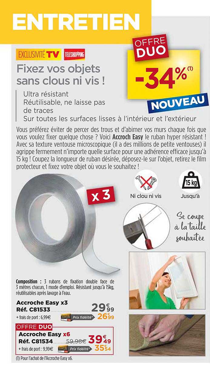 accroche easy x3, accroche easy x6