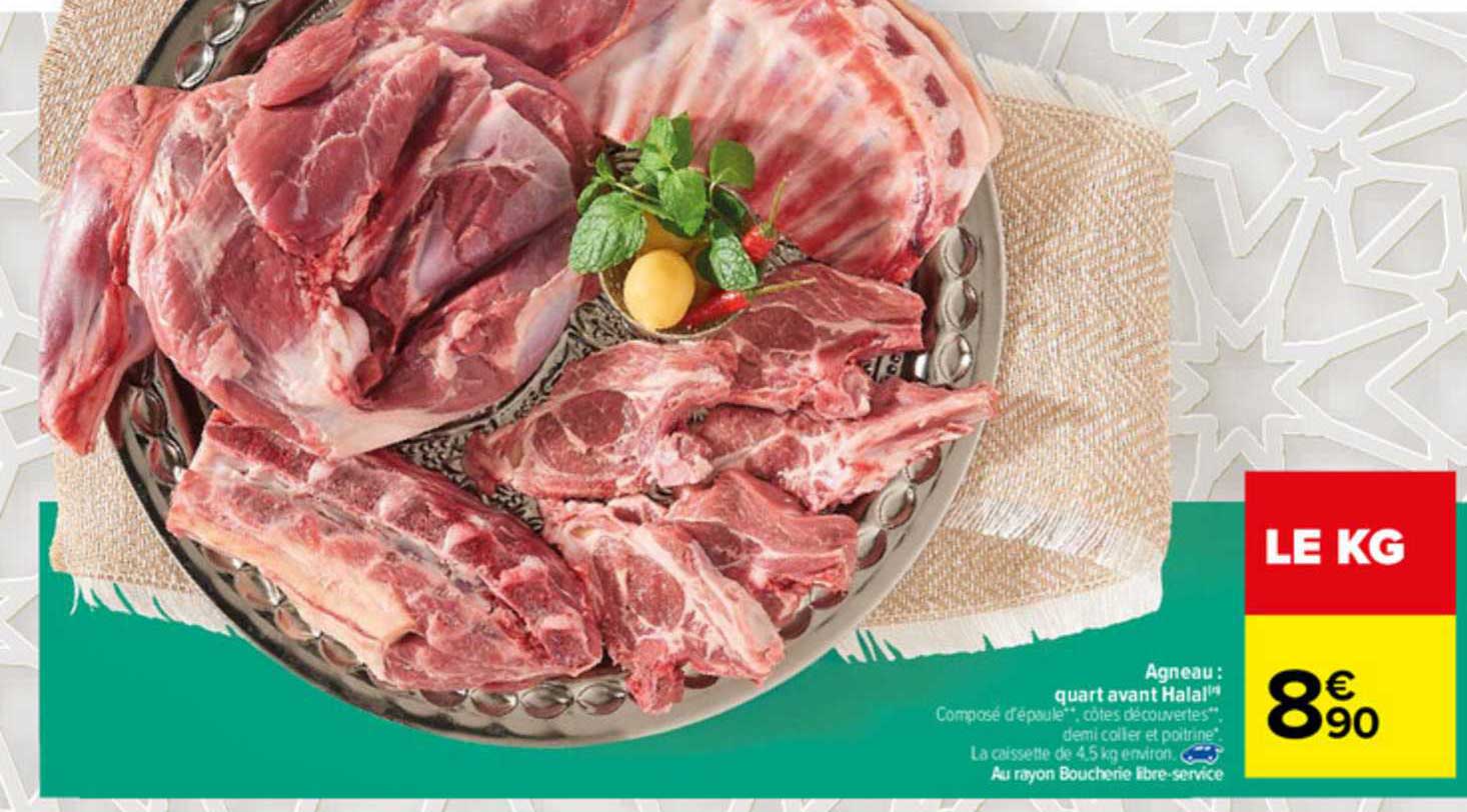 agneau : quart avant halal